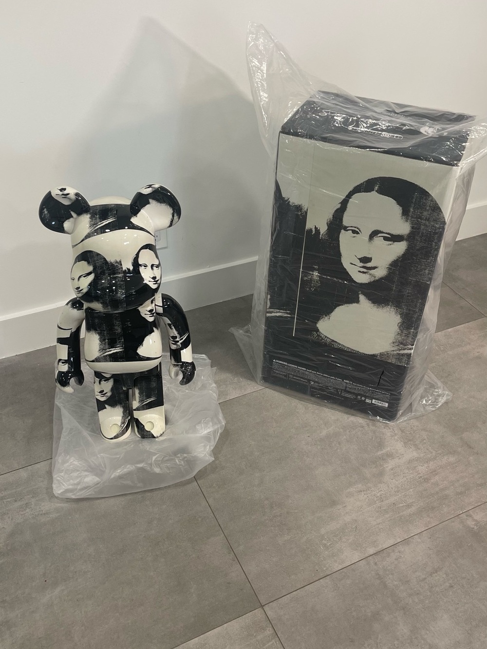 Medicom Bearbrick Be@rbrick 1000% Andy Warhol Mona Lisa NEW & AUTHENTIC